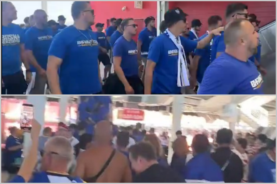 GOSPODARI ATMOSFERE: Pogledajte kako su bh. navijači nadglasali Amerikance ispred stadiona (VIDEO)