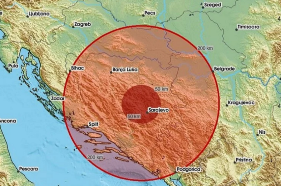 ZEMLJOTRES PROBUDIO SARAJLIJE: Epicentar na dubini od šest kilometara
