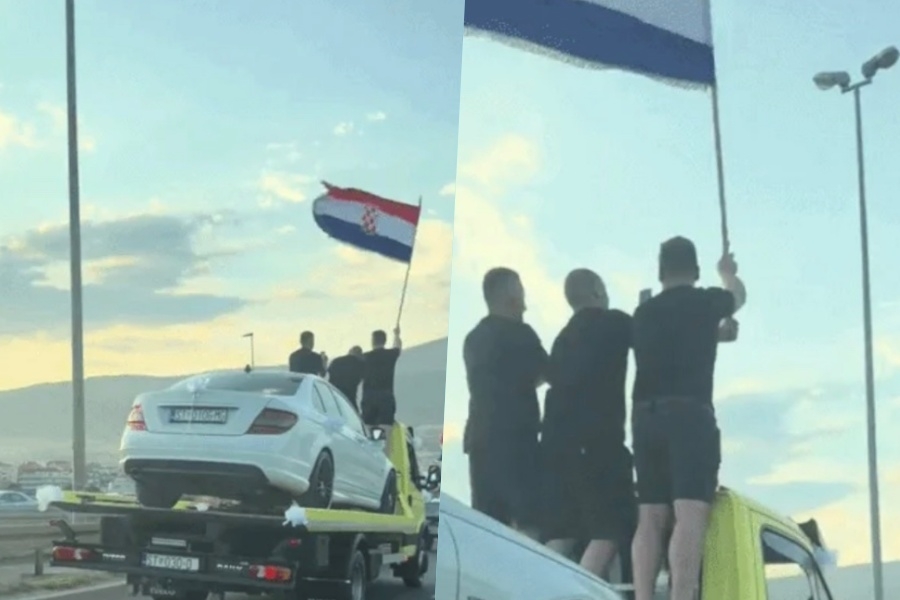 NIŠTA KONTRA SPLITA: Neobična svadbena povorka zapalila TikTok, veseli svatovi nisu štedjeli grla ni sirene (VIDEO)