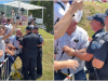 SRAMOTAN SNIMAK IZ POTOČARA: Policija udaljila Ahmeta Bajrića Blicka od prostora Musale mezarja u Srebrenici (VIDEO)