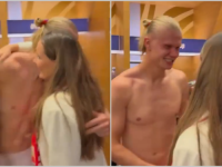HIT SCENA NA MUNDIJALU: Buduća kraljica Norveške upala u svlačionicu i zagrlila Haalanda (VIDEO)