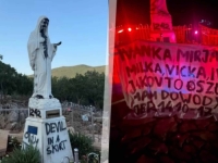 'MAČEM, GLAĐU I KUGOM JA ĆU IH ZATRTI!': Otkrivaju li kriptične brojke s transparenta motivaciju iza vandalskog čina u Međugorju?