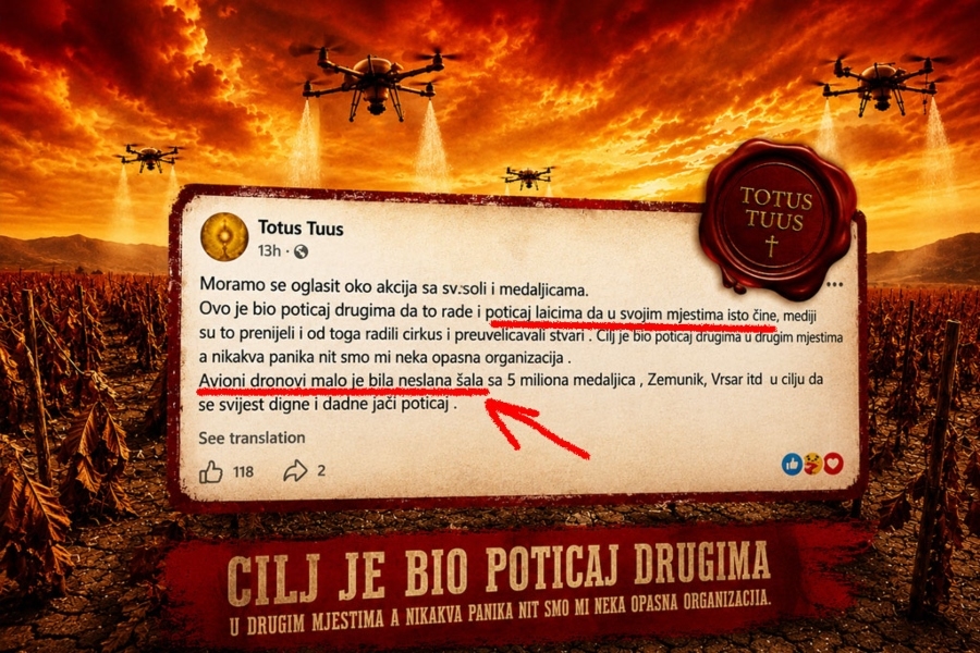 ŠTA ČEKAJU ISTRAŽNI ORGANI HRVATSKE I BiH: Procionistička stranica Totus Tuus priznala da je manipulirala vjernicima s opasnim savjetima