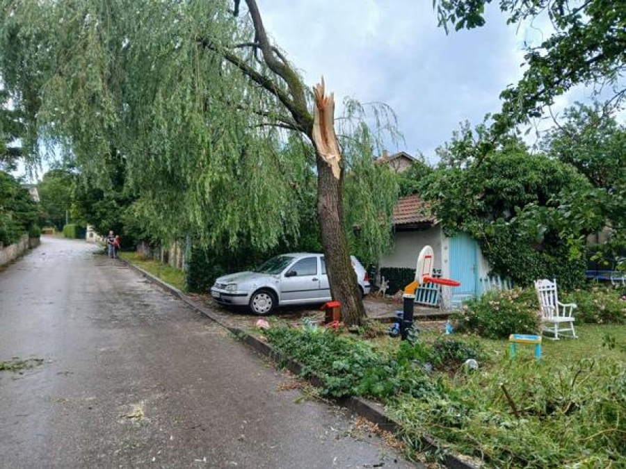 OŠTEĆENE KUĆE I VOZILA: Oluja za samo nekoliko minuta napravila totalni haos u bh. gradu (VIDEO)