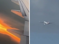 DRAMA U ZRAKU: Avion hitno sletio nakon sudara s pticama, plamen kuljao iz motora! (VIDEO)