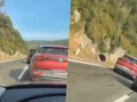 OPASNI OKRŠAJ NA CESTI: Vozač zaustavio automobil nasred kolovoza, drugi ga oborio pri prolasku (VIDEO)