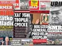 ODVRATNO, BOLESNO, BIZARNO: Ovo su naslovnice Vučićevih režimski medija, nakon smrti ratnog zločinca Mladića...