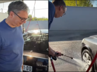 VUČIĆEVA BIZARNA PREDSTAVA 'ZAPALILA' DRUŠTVENE MREŽE: Brukao se na samouslužnoj autopraoni - 'Ni auto ne zna oprati, a vodi državu...' (VIDEO)