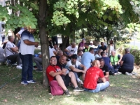 'SINANE, LOPOVE!': Zenički rudari protestuju ispred Vlade FBiH, poručili da više ne padaju na lažna obećanja (FOTO)