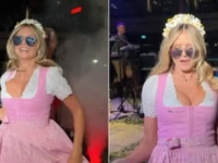 HEIDI KLUM UKRALA SVE POGLEDE NA OKTOBERFESTU: Jedva je ušla u uski ružičasti dirndl (FOTO)