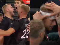 BIZARNA SCENA NA EUROVOLLEYU: Odbojkaš ugrizao saigrača za glavu tokom proslave poena