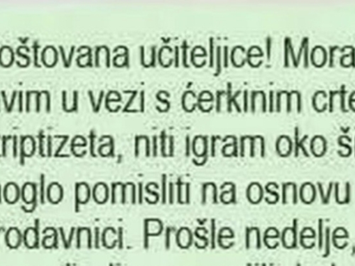 HIT NA INTERNETU: Urnebesno pismo učiteljici zbog crteža učenice širi se društvenim mrežama...