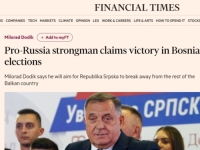 FINANCIAL TIMES NAKON IZBORA U BiH: Dodik se politički vratio, zahvaljuje Trumpu i Putinu