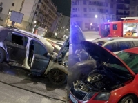 POŽAR UZBUNIO GRAĐANE: Dva automobila izgorjela, intrevenisali vatrogasci