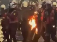 SNIMAK NEZAPAMĆENOG HAOSA U ALBANIJI: Demonstranti zapalili policajce (VIDEO)