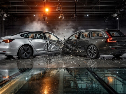 CRASH-TEST OD STOTINU HILJADA EURA: Mercedes razbio dva nova CLA-a pred novinarima kako bi dokazao sigurnost baterije